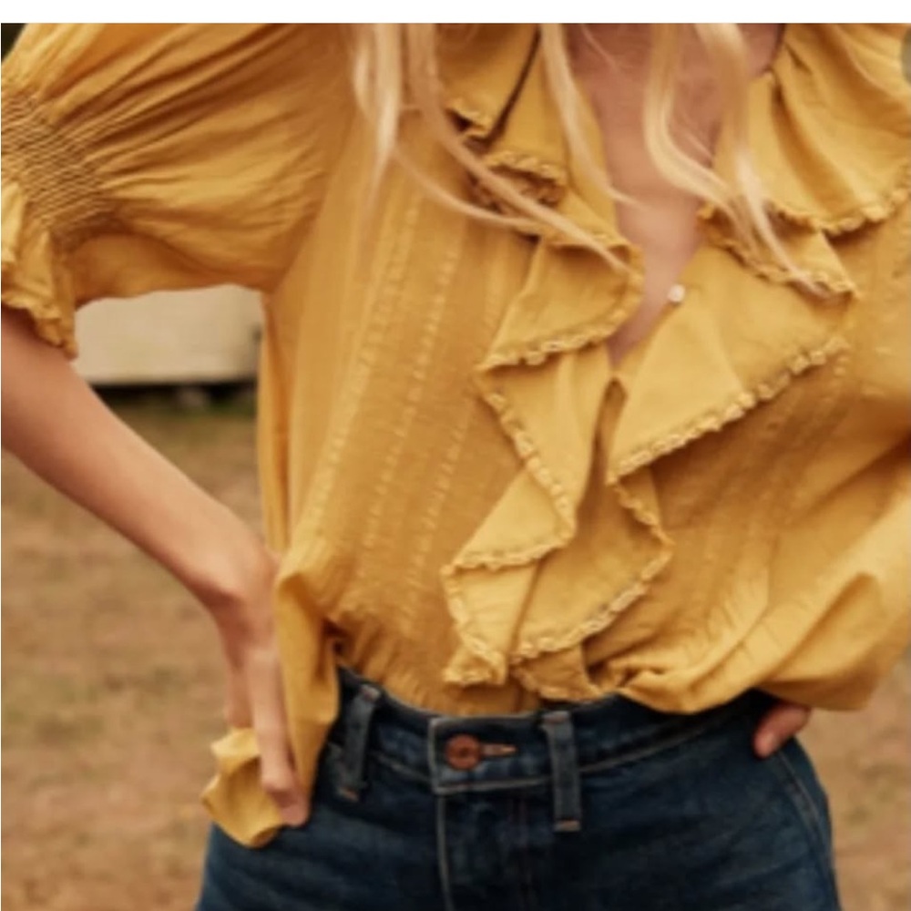 Down Rare Henri top in Wheat